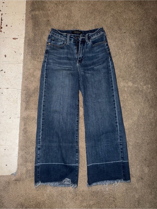 Judy Blue Denim - Judy Blue Dark Blue Wide Leg Jeans